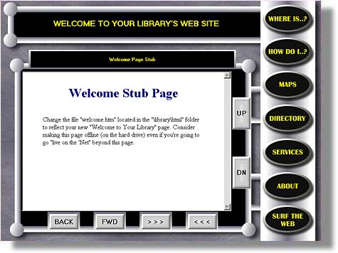 library kiosk / tourism kiosk example